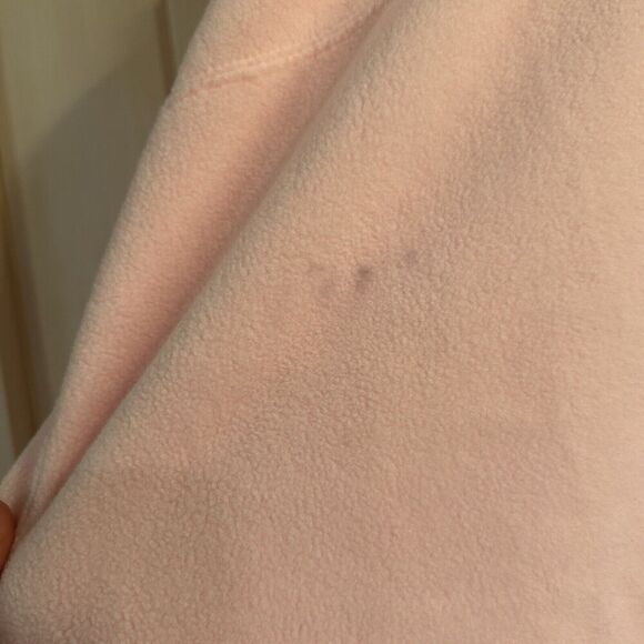 Old Navy Womens Pullover Quarter Zip Large Pink Pockets Thumb Hole Loose Fit - Picture 10 of 15